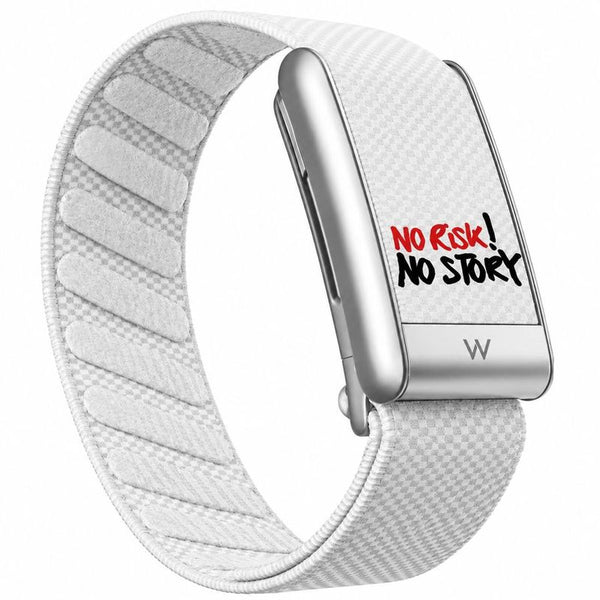 No Risk No Story (petite écriture) — Blanc (Frame Silver)